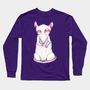 Albino rat pencil drawing Long Sleeve T-Shirt